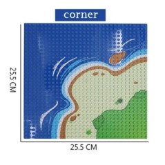 32x32 Dots Island Pășuni Stil Placă de bază Piese pentru oraș Soldat Militar figuri Moc Blocuri de construcție Cărămizi Scenă Ju
