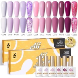 BORN PRETTY Set de lacuri de unghii cu gel Primavara Vara Bomboane Dulci Moale Roz Galben Violet Albastru Verde Culoare Varnis S