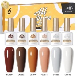 BORN PRETTY Set de lacuri de unghii cu gel Primavara Vara Bomboane Dulci Moale Roz Galben Violet Albastru Verde Culoare Varnis S