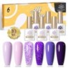 BORN PRETTY Set de lacuri de unghii cu gel Primavara Vara Bomboane Dulci Moale Roz Galben Violet Albastru Verde Culoare Varnis S