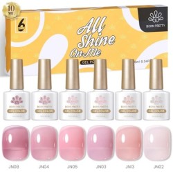 BORN PRETTY Set de lacuri de unghii cu gel Primavara Vara Bomboane Dulci Moale Roz Galben Violet Albastru Verde Culoare Varnis S