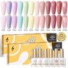 BORN PRETTY Set de lacuri de unghii cu gel Primavara Vara Bomboane Dulci Moale Roz Galben Violet Albastru Verde Culoare Varnis S