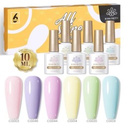 BORN PRETTY Set de lacuri de unghii cu gel Primavara Vara Bomboane Dulci Moale Roz Galben Violet Albastru Verde Culoare Varnis S