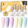 BORN PRETTY Set de lacuri de unghii cu gel Primavara Vara Bomboane Dulci Moale Roz Galben Violet Albastru Verde Culoare Varnis S