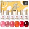 BORN PRETTY Set de lacuri de unghii cu gel Primavara Vara Bomboane Dulci Moale Roz Galben Violet Albastru Verde Culoare Varnis S