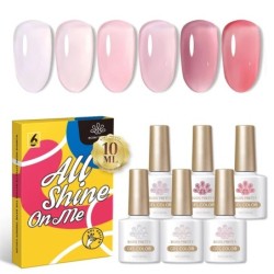 BORN PRETTY Set de lacuri de unghii cu gel Primavara Vara Bomboane Dulci Moale Roz Galben Violet Albastru Verde Culoare Varnis S