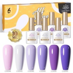 BORN PRETTY Set de lacuri de unghii cu gel Primavara Vara Bomboane Dulci Moale Roz Galben Violet Albastru Verde Culoare Varnis S