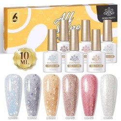 BORN PRETTY Set de lacuri de unghii cu gel Primavara Vara Bomboane Dulci Moale Roz Galben Violet Albastru Verde Culoare Varnis S