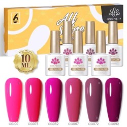 BORN PRETTY Set de lacuri de unghii cu gel Primavara Vara Bomboane Dulci Moale Roz Galben Violet Albastru Verde Culoare Varnis S