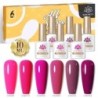 BORN PRETTY Set de lacuri de unghii cu gel Primavara Vara Bomboane Dulci Moale Roz Galben Violet Albastru Verde Culoare Varnis S