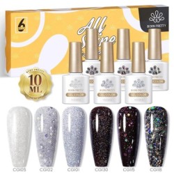 BORN PRETTY Set de lacuri de unghii cu gel Primavara Vara Bomboane Dulci Moale Roz Galben Violet Albastru Verde Culoare Varnis S