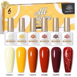 BORN PRETTY Set de lacuri de unghii cu gel Primavara Vara Bomboane Dulci Moale Roz Galben Violet Albastru Verde Culoare Varnis S