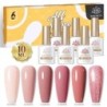 BORN PRETTY Set de lacuri de unghii cu gel Primavara Vara Bomboane Dulci Moale Roz Galben Violet Albastru Verde Culoare Varnis S