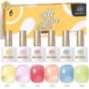BORN PRETTY Set de lacuri de unghii cu gel Primavara Vara Bomboane Dulci Moale Roz Galben Violet Albastru Verde Culoare Varnis S