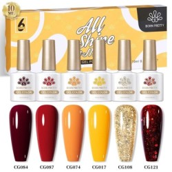 BORN PRETTY Set de lacuri de unghii cu gel Primavara Vara Bomboane Dulci Moale Roz Galben Violet Albastru Verde Culoare Varnis S
