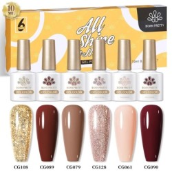 BORN PRETTY Set de lacuri de unghii cu gel Primavara Vara Bomboane Dulci Moale Roz Galben Violet Albastru Verde Culoare Varnis S
