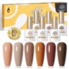 BORN PRETTY Set de lacuri de unghii cu gel Primavara Vara Bomboane Dulci Moale Roz Galben Violet Albastru Verde Culoare Varnis S