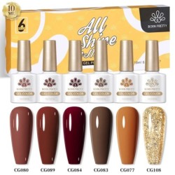 BORN PRETTY Set de lacuri de unghii cu gel Primavara Vara Bomboane Dulci Moale Roz Galben Violet Albastru Verde Culoare Varnis S