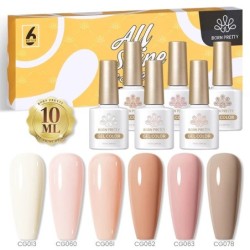 BORN PRETTY Set de lacuri de unghii cu gel Primavara Vara Bomboane Dulci Moale Roz Galben Violet Albastru Verde Culoare Varnis S