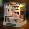 Mini casă de păpuși în miniatură Kit de bricolaj pentru casă mică, jucării de cameră, decorațiuni pentru dormitor, cu mobilier, 