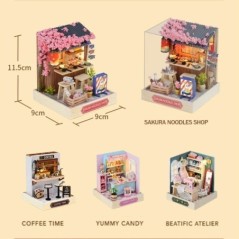 Mini casă de păpuși în miniatură Kit de bricolaj pentru casă mică, jucării de cameră, decorațiuni pentru dormitor, cu mobilier, 
