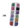 3000 buc o cutie Nail Art cu spate plat stras de cristal 1,5 mm 2,0 mm Diamante orbitoare Strass Vârf de manichiură Decor 3D