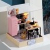 Mini casă de păpuși în miniatură Kit de bricolaj pentru casă mică, jucării de cameră, decorațiuni pentru dormitor, cu mobilier, 