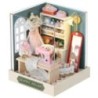 Mini casă de păpuși în miniatură Kit de bricolaj pentru casă mică, jucării de cameră, decorațiuni pentru dormitor, cu mobilier, 
