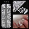 2000 buc/cutie pentru arta unghiilor cu spate plat, stras de cristal, dimensiune mix SS6-SS30 3D bijuterie cristal diamant stras
