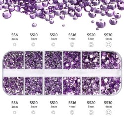 Aproximativ 2400 bucăți AB Flatback Strasuri pentru unghii 2/3/4mm Mini pietre de diamant Charms 3D Cristal Bijuterii Bijuterii 