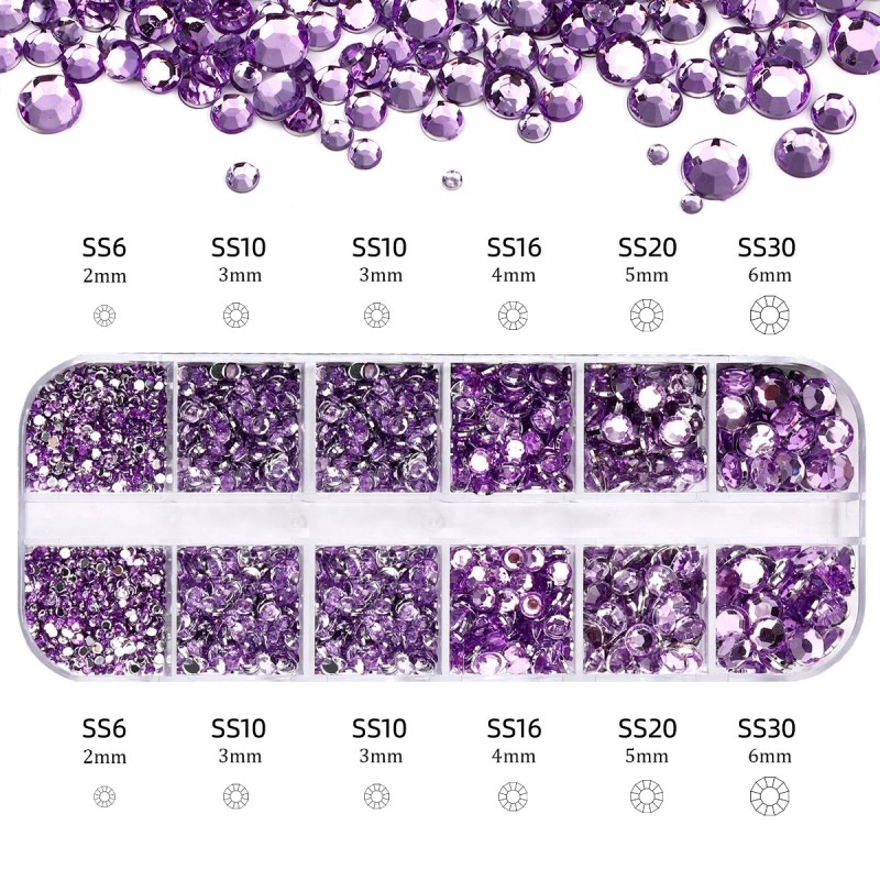 Aproximativ 2400 bucăți AB Flatback Strasuri pentru unghii 2/3/4mm Mini pietre de diamant Charms 3D Cristal Bijuterii Bijuterii 