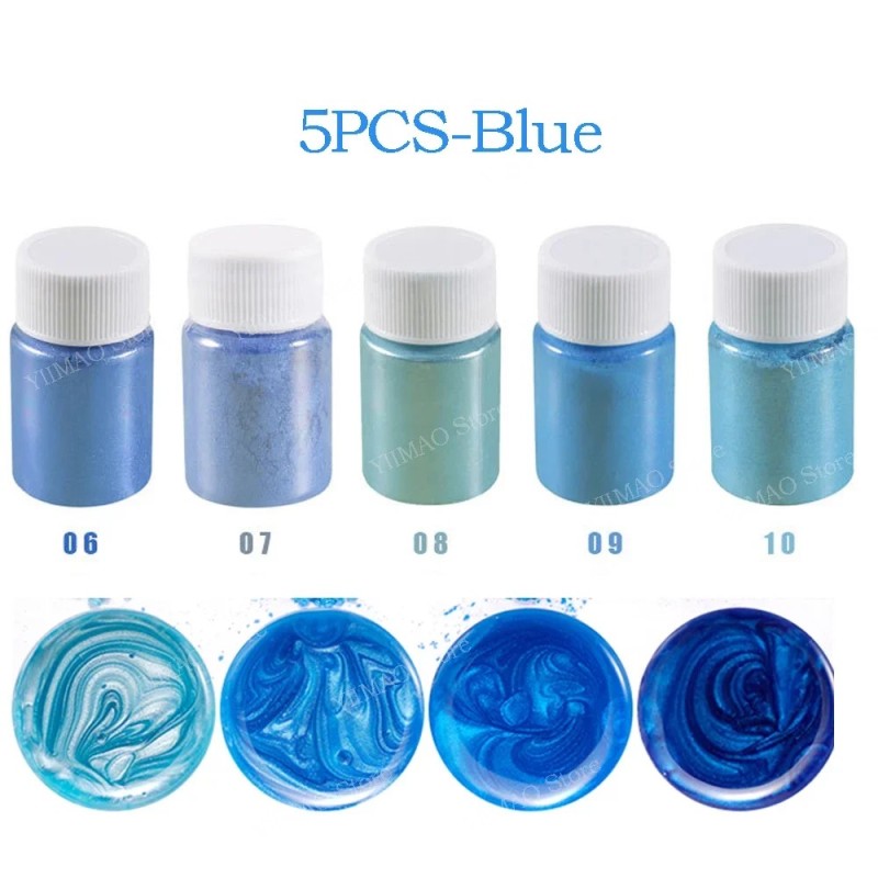 Seturi de pigmenti din rășină epoxidică, 18 culori, pulbere de mica, colorant, pigment de perle, pudră minerală de mica naturală