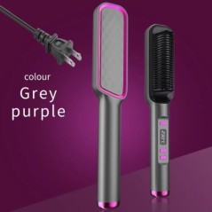 Pieptene electric fierbinte multifuncțional pentru îndreptarea părului drept Pieptene cu ioni negativi Instrument de styling ant