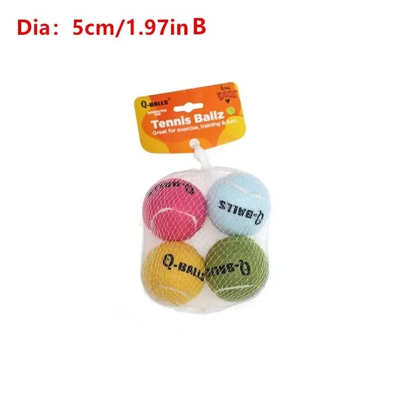 Set de jucării pentru câini Q-MONSTER Mingi de mestecat din cauciuc natural cu pereți groși pentru câini Mingi de tenis interact