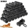 30 de rulouri de pungi pentru caca de câine. Saci de unică folosință pentru deșeuri pentru animale de companie. Design de saci p