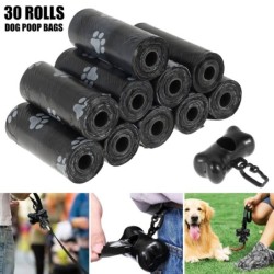 30 de rulouri de pungi pentru caca de câine. Saci de unică folosință pentru deșeuri pentru animale de companie. Design de saci p