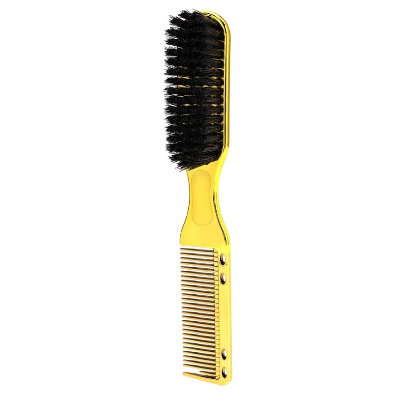 2 în 1 bărbați perie pentru barbă mâner din plastic perie moale pentru curățarea părului frizer vintage pieptene pentru coafare 