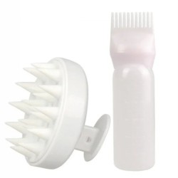 2 buc vopsea de păr aplicator de sticle reîncărcabile pieptene perie de masaj perie de aer set pieptene pentru vopsirea părului 