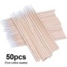 OKAYLASH 50 buc Baghete de rimel pentru gene cu micro sclipici de unică folosință Mini perie de cristal pentru gene Pieptene Roz