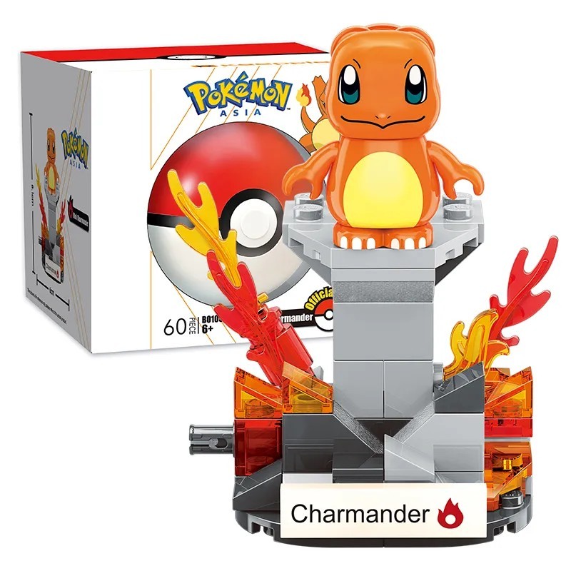 Blocuri de construcție Pokemon Mini Pikachu-Claw Crane Charizard Pikachu Squirtle Bulbasaur Model de asamblare Jucărie educațion