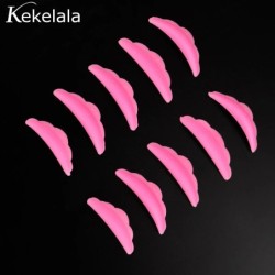 10 buc. Kit de ridicare a genelor reutilizabil Tampă de laminare din silicon Tije de permanentă pentru gene 3D Extensie de gene 