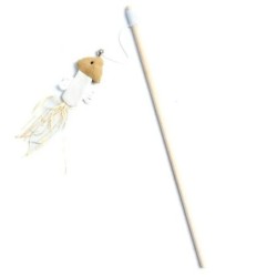 1PC Teaser Jucării cu pene Pisicuță Amuzant Tijă colorată Baghetă de pisică Jucării din lemn pentru animale de companie Jucării 