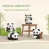 Creativ DIY Asamblabil Animal drăguț MINI în stil chinezesc Animal Panda Bloc de construcție Jucării educaționale pentru băieți 