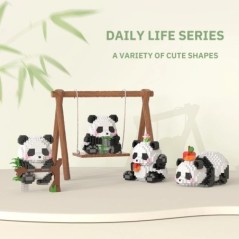 Creativ DIY Asamblabil Animal drăguț MINI în stil chinezesc Animal Panda Bloc de construcție Jucării educaționale pentru băieți 
