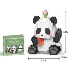 Creativ DIY Asamblabil Animal drăguț MINI în stil chinezesc Animal Panda Bloc de construcție Jucării educaționale pentru băieți 