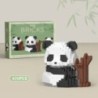 Creativ DIY Asamblabil Animal drăguț MINI în stil chinezesc Animal Panda Bloc de construcție Jucării educaționale pentru băieți 