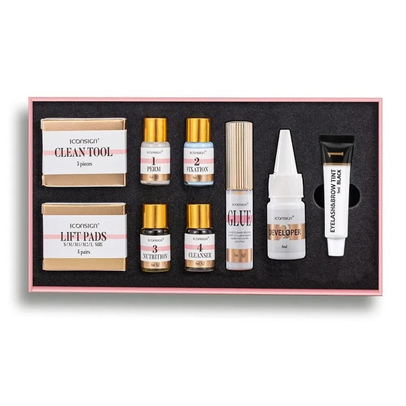 ICONSIGN Kit de nuanță pentru ridicarea genelor și vopsea pentru sprâncene pentru ridicarea genelor Laminarea sprâncenelor Set p