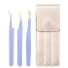 Set de pensete pentru extensie de gene de 3 buc, cu sac, din oțel inoxidabil, cu volum 3D precis, pentru gene, pensete pentru sp