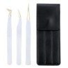 Set de pensete pentru extensie de gene de 3 buc, cu sac, din oțel inoxidabil, cu volum 3D precis, pentru gene, pensete pentru sp