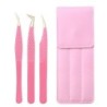 Set de pensete pentru extensie de gene de 3 buc, cu sac, din oțel inoxidabil, cu volum 3D precis, pentru gene, pensete pentru sp
